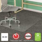 Deflecto Chair Mat 46"x60", Rectangular Shape, Clear, for Carpet CM14443F
